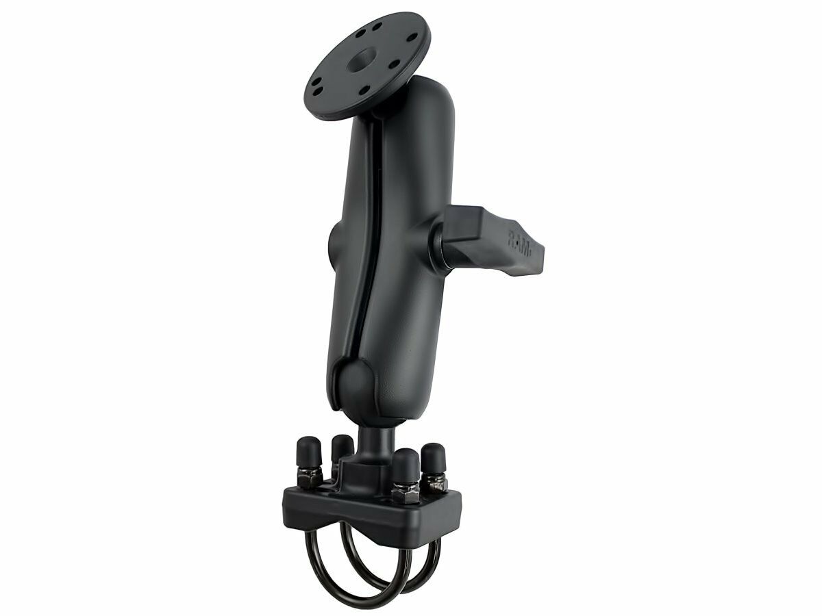 RAM Double U-Bolt 1.5" Ball Mount with AMPS Base for Small Rails