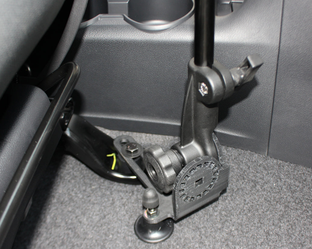 RAM Pod HD No Drill Vehicle Mount with 12" Aluminum Rod and Round Plate