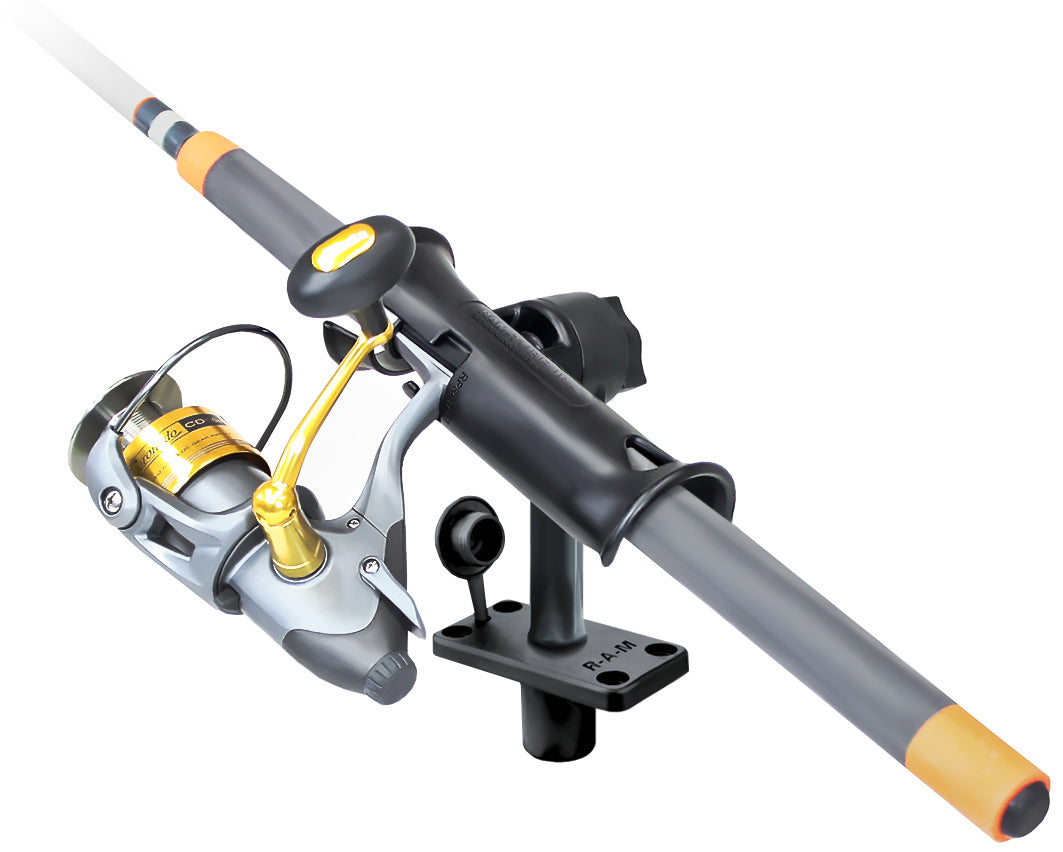 RAM Tube Jr. Fishing Rod Holder with 6" Spline Post and Flush Base