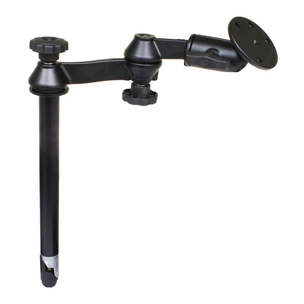 RAM 12" Upper Pole with Double Swing Arms & 3.68" Round Plate