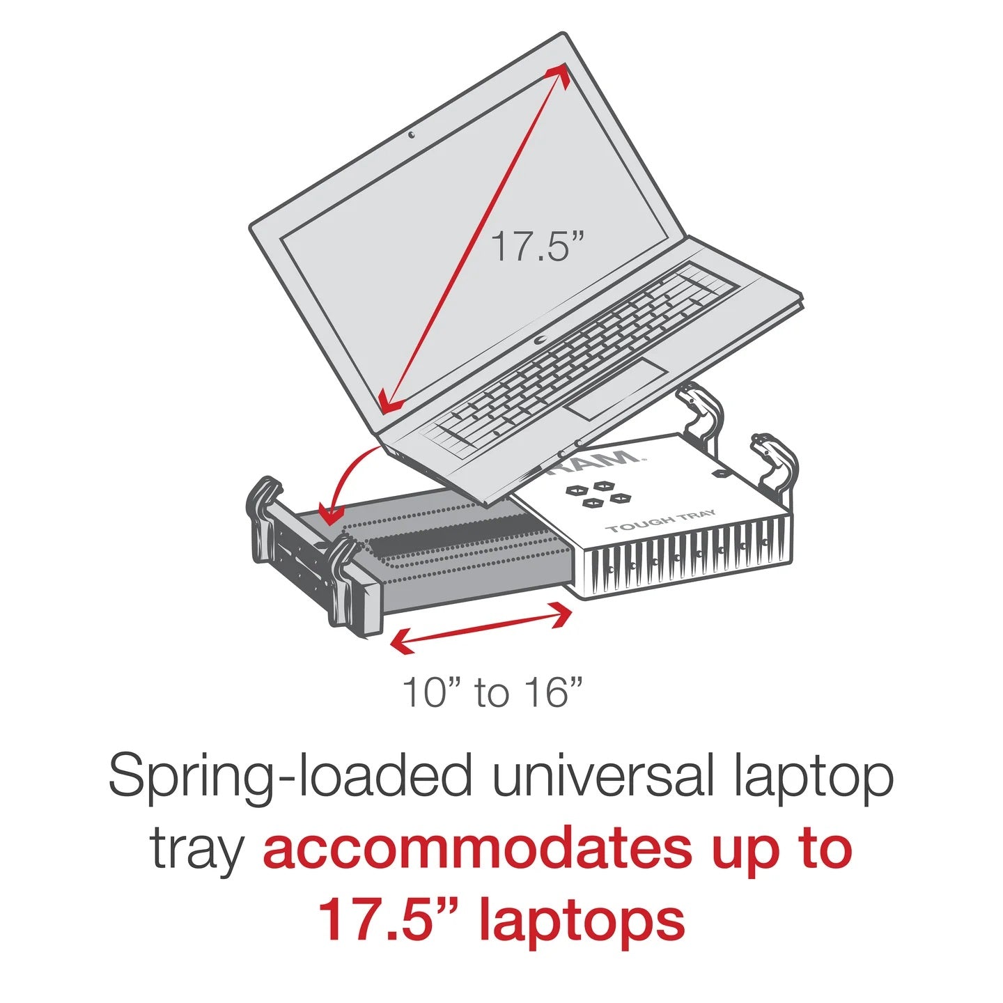 RAM No-Drill Laptop Mount for 2020-24 Ford Police Interceptor Utility