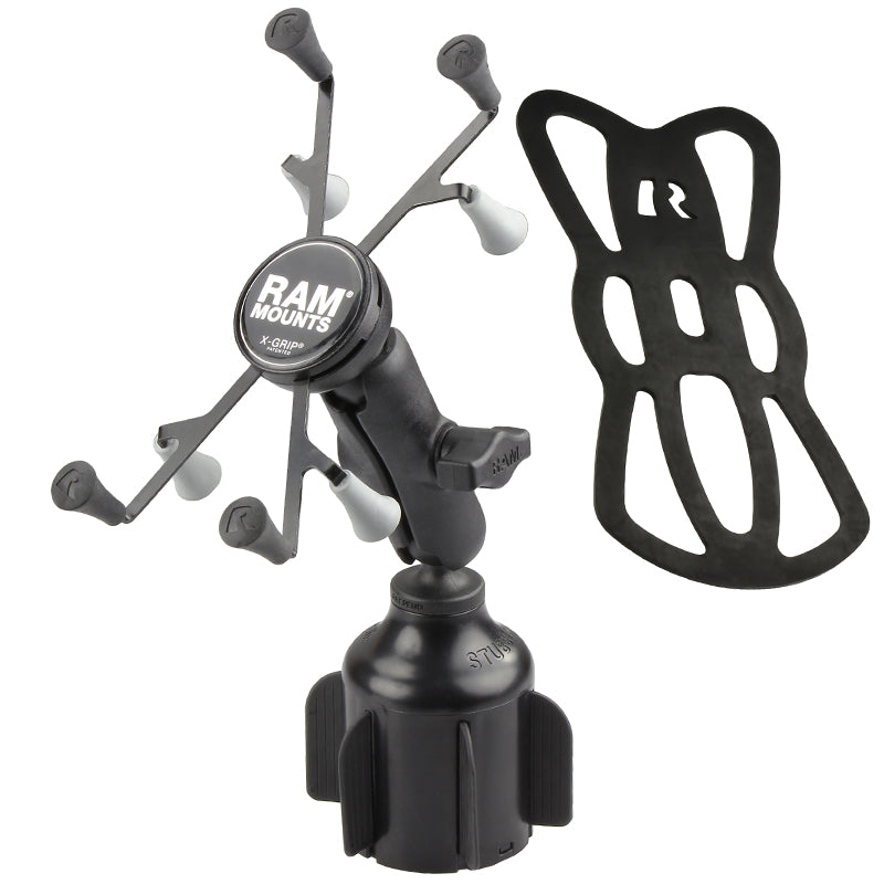 RAM Stubby Cup Holder 1" Ball Mount with X-Grip Holder for 7" - 8" Tablets