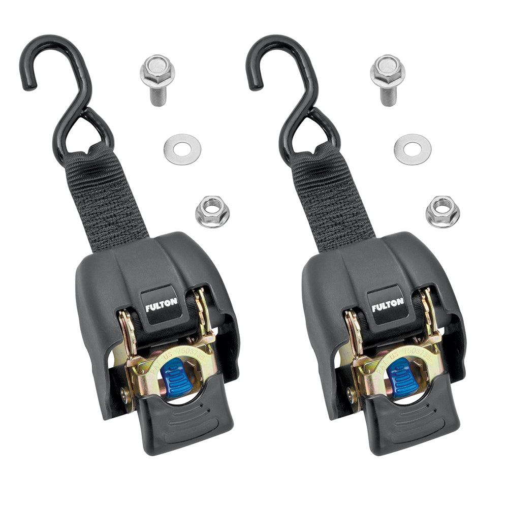 Fulton Retractable Transom Tiedown with Zinc Finish 2-Pack