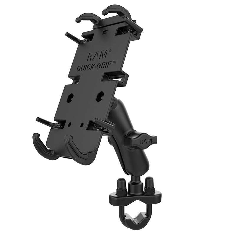 RAM Handlebar Mount with U-bolt and Quick-Grip XL Holder for Large Phone / GPS