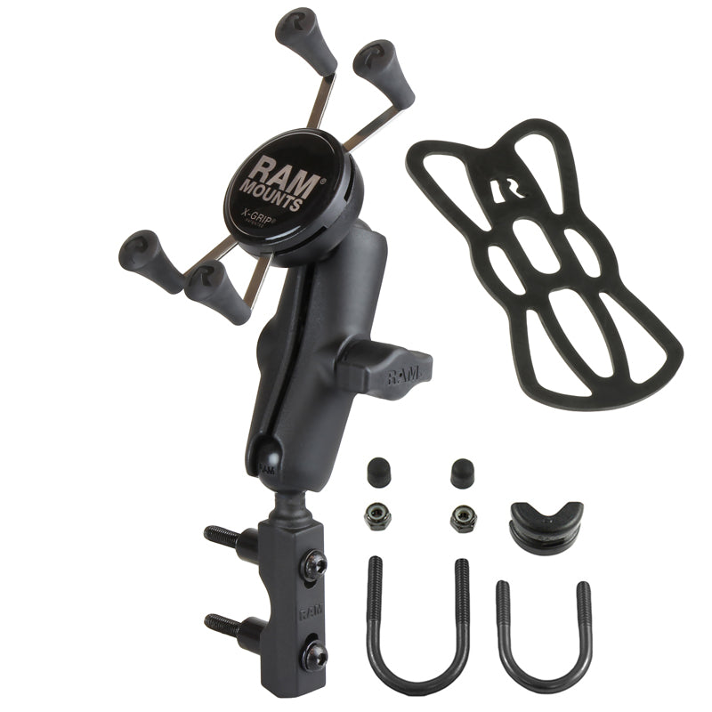 RAM Motorcycle Clutch / Brake Reservoir Mount with X-Grip Phone Holder