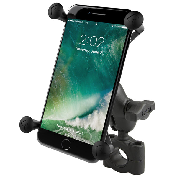 RAM Torque 1" Ball Short Mount for 3/4" - 1" Rails with X-Grip Large Phone Holder