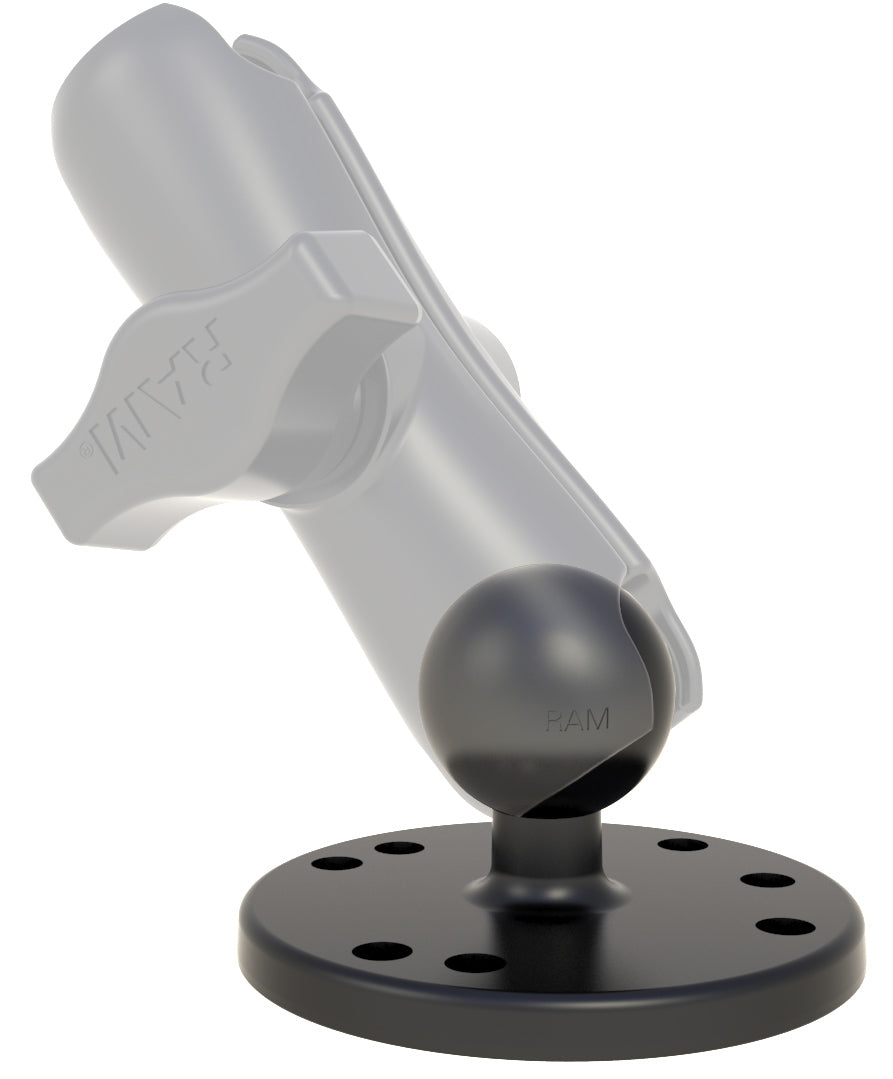 RAM Round AMPS Base with 1 Inch Ball