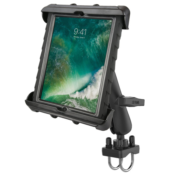 RAM 1.5" Ball Double U-Bolt Rail Mount with Large Tablet Holder