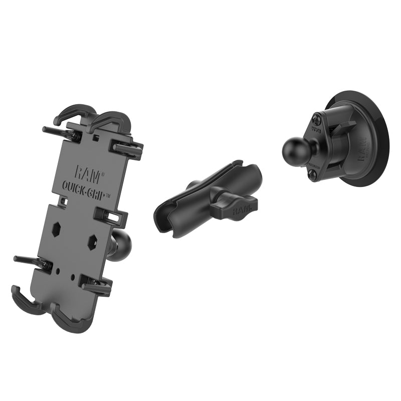 RAM Twist-Lock Suction Cup Mount with Quick-Grip XL Holder