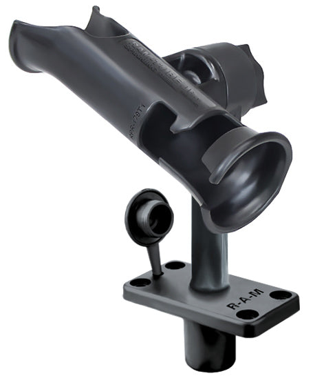 ram tube jr fishing rod holder RAM Mount RAM Tube Jr. Fishing Rod Holder w/Standard 6" Length Post Spline & Flush Mounting Base