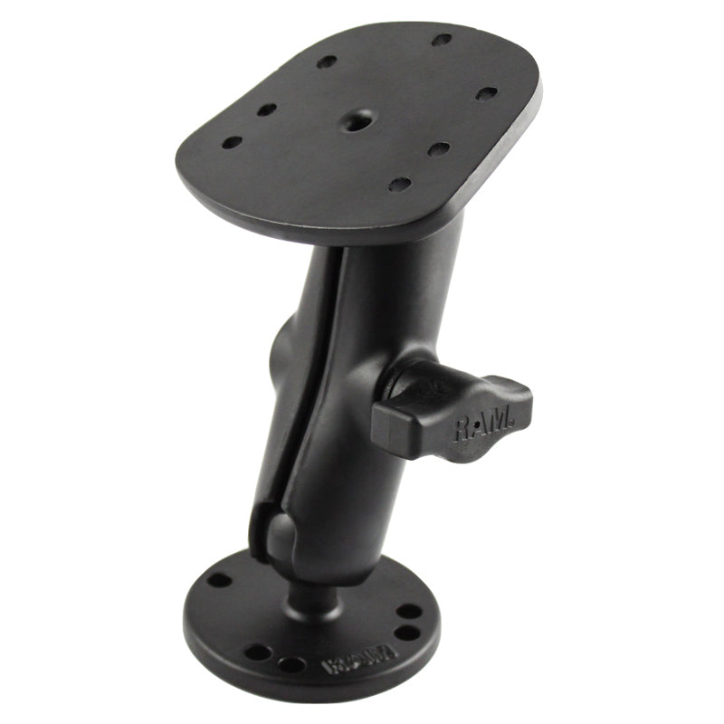 RAM Drill Down Round Base 1" Ball Mount for Humminbird Piranha + More