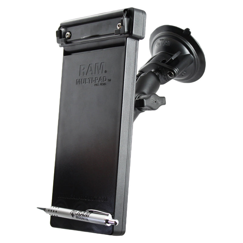 RAM Twist-Lock Suction Mount with Multi-Pad Universal Notepad Holder