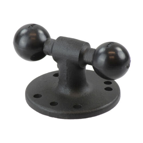 RAM Round Flat Surface AMPS Base with Double 1" Balls