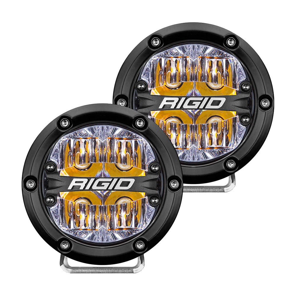 RIGID 360-Series 4" LED Off-Road Drive Beam with Amber Backlight - Black