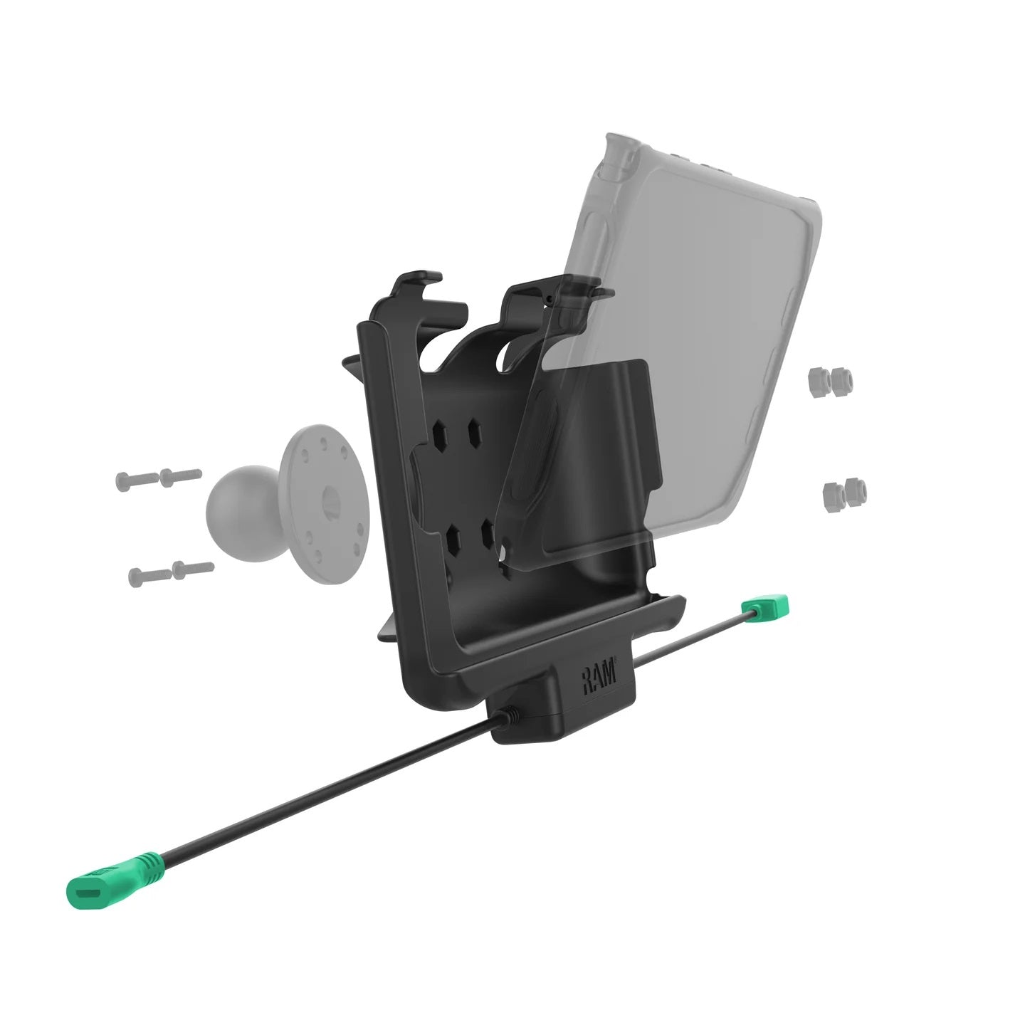 RAM Mounts EZ-Roll'r Power + Data Dock for Samsung Tab Active5 , 3 & 2