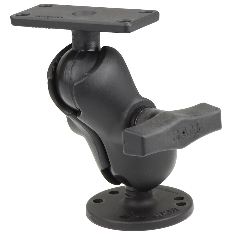 RAM Flat Surface Drill Down 1.5" Ball Short Mount for Humminbird Helix 5