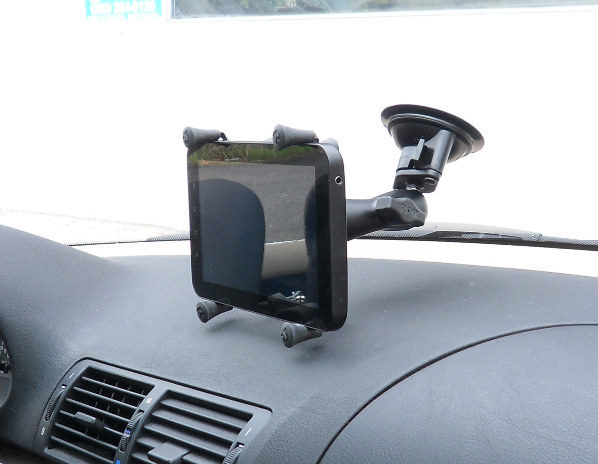 RAM Twist-Lock Suction Cup Mount with X-Grip Holder for 7" - 8" Tablets
