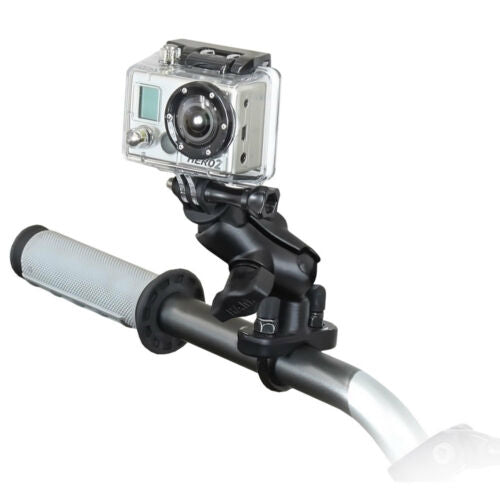 RAM Handlebar Short Mount with Adapter for GoPro and Other Action Cams