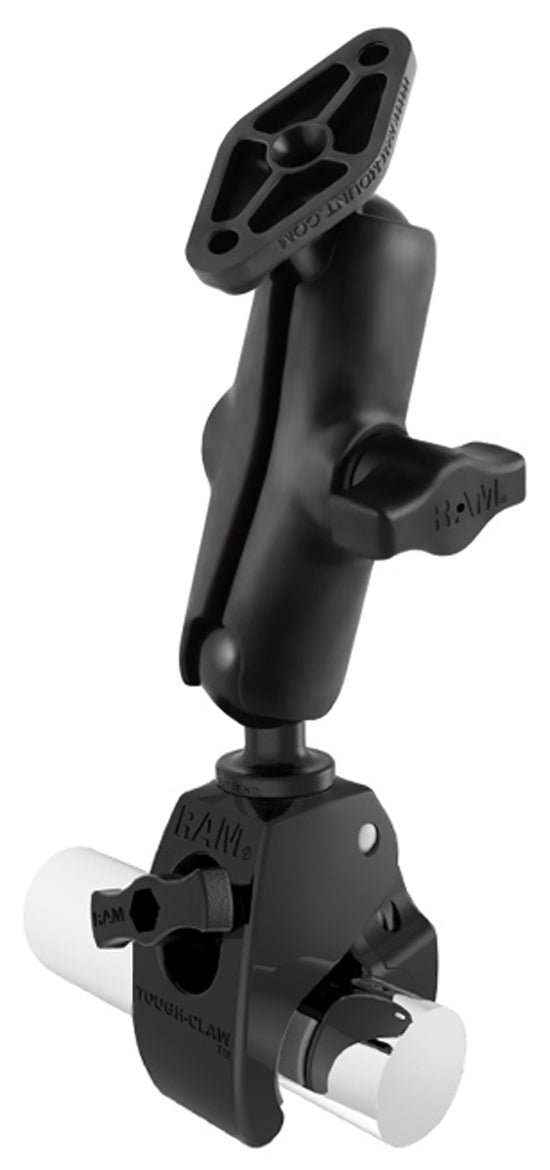 RAM Medium Tough-Claw 1" Ball Mount with Standard Arm and Diamond Base