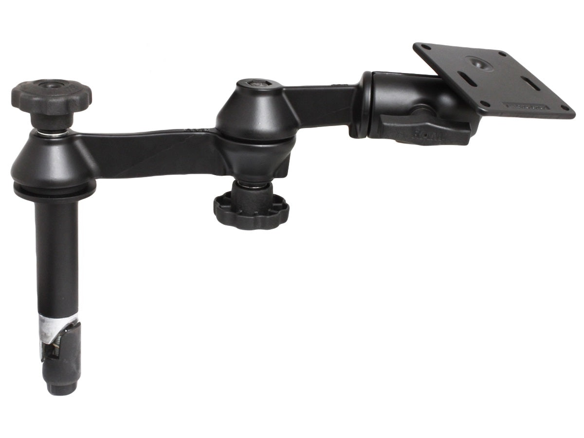 RAM 4" Upper Pole with Double Swing Arms & 75x75mm VESA Plate