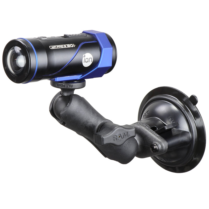 Ram Twist-Lock Suction Cup Composite Mount with Threaded 1/4"-20 Camera Adapter