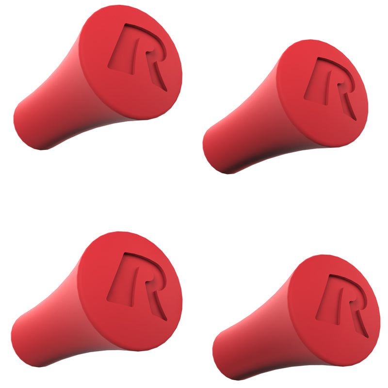 RAM Red Replacement X-Grip Rubber Post Caps 4 Pack