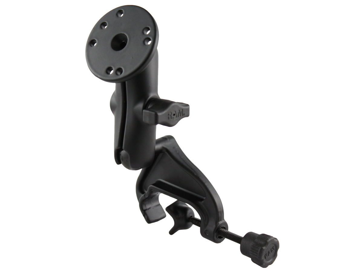 RAM Yoke Clamp 1" Ball Mount with Medium Socket Arm & Round AMPS Base