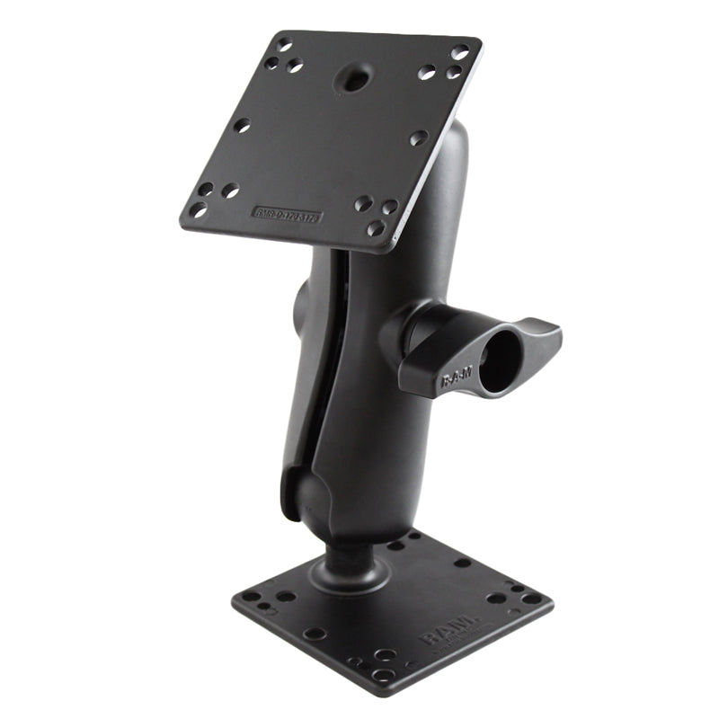 RAM 2.25" Ball Drill Down Mount with Two 100mm x 100mm VESA Plates