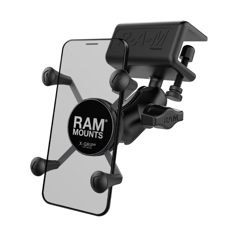 RAM X-Grip Phone Mount with Glare Shield Clamp Base – RAM-B-177-UN7U