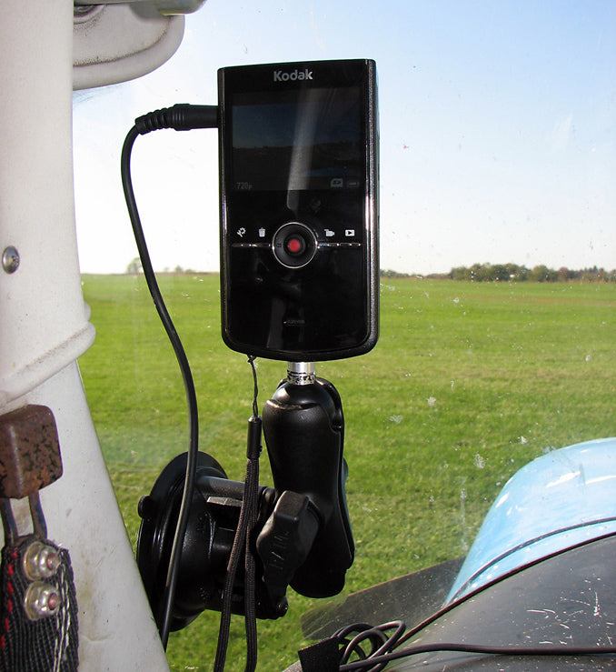 RAM Twist-Lock Suction Cup 1" Ball Mount with 1/4"-20 Threaded Stud