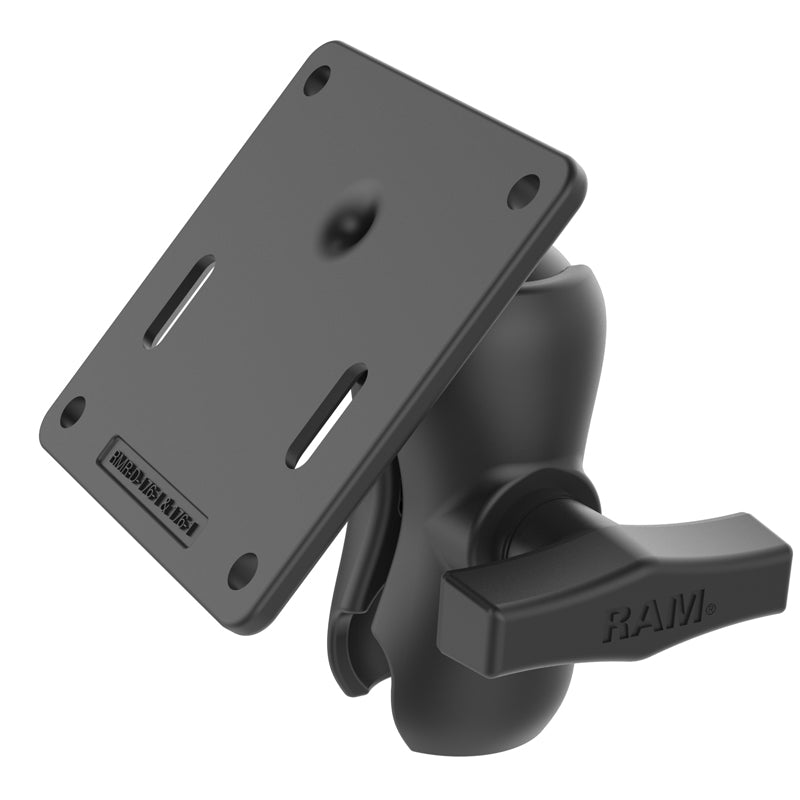 RAM 75mm x 75mm VESA Plate with 1.5" Ball and Short Arm