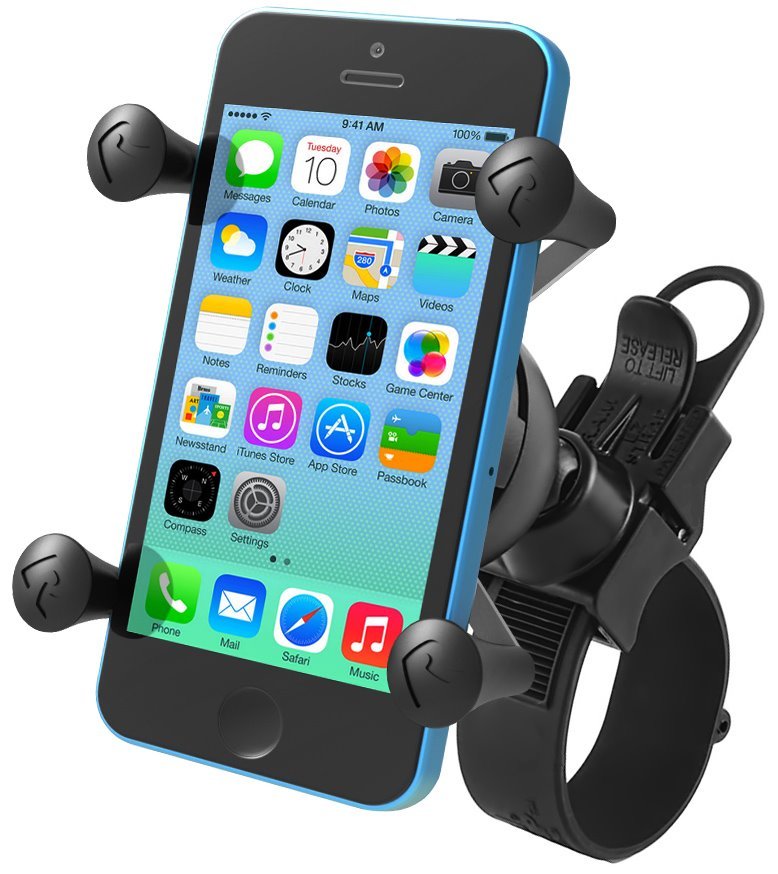 RAM X-Grip Phone Mount with EZ-Strap Rail Mount – Universal Handlebar & Rail Smartphone Holder