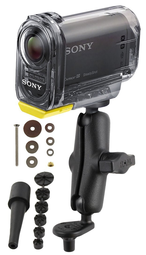 RAM Fork Stem Motorcycle Mount with 1/4"-20 Threaded Camera Adapter