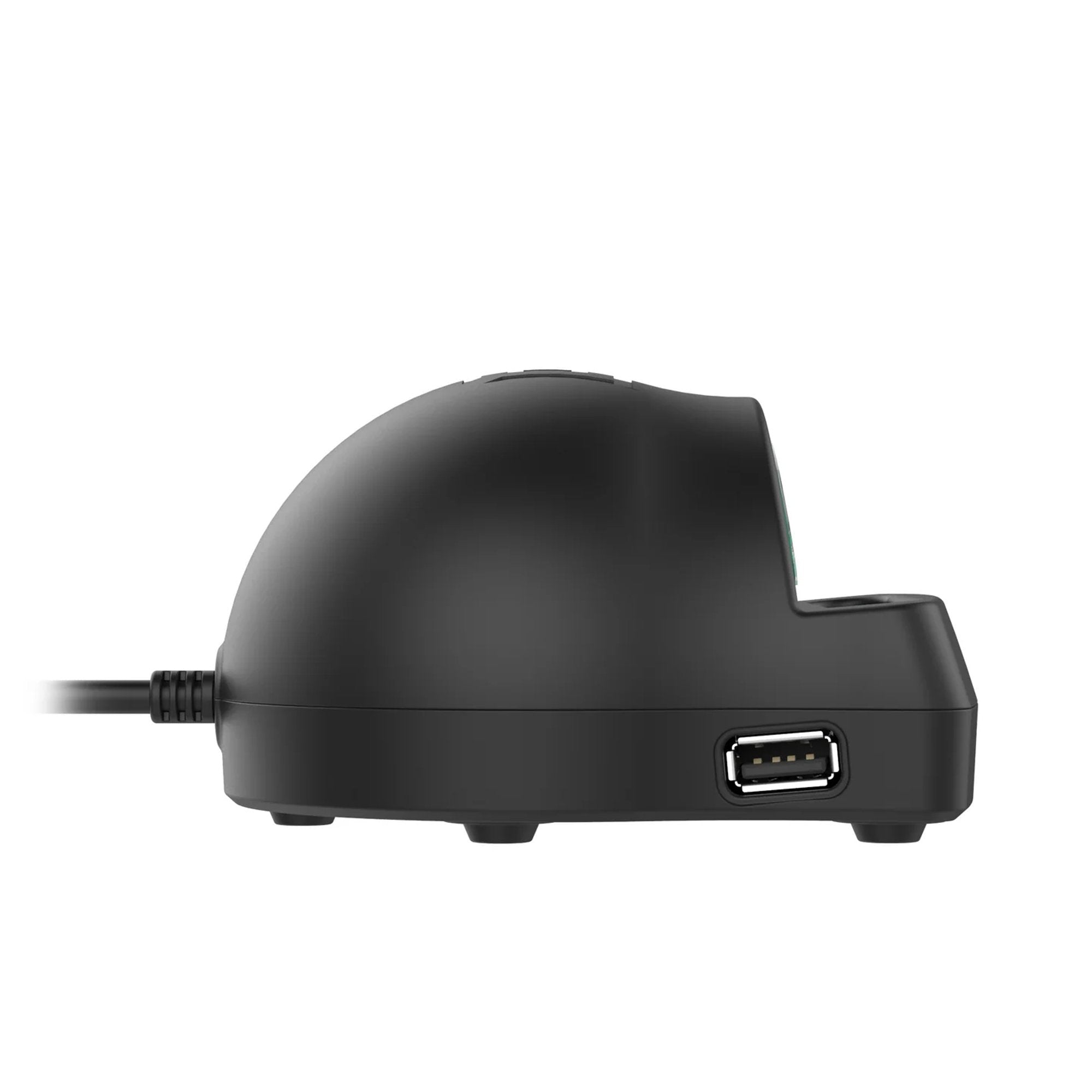 Side view of GDS Tech D7AU desktop dock showing integrated USB port