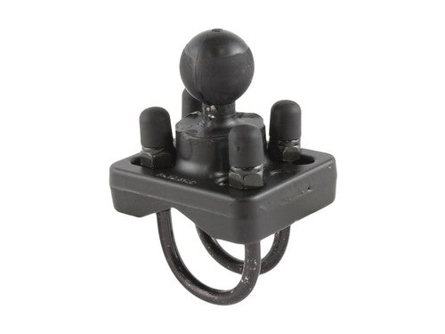 RAM Double U-Bolt Base with 1" Ball for 1" - 1.25" Diameter Rails