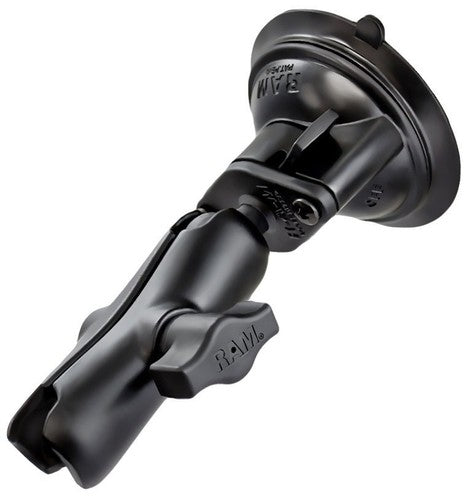 RAM Twist Lock Suction Cup with Medium Double Socket Arm