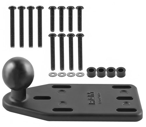 RAM Motorcycle Brake Clutch Reservoir Cover Base with 1" Ball Offset