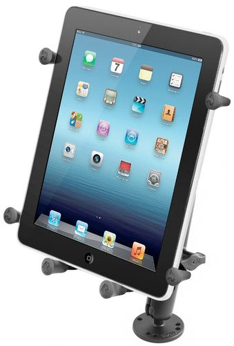 RAM® X-Grip® Drill-Down Double Ball Tablet Mount for 9"–11" Devices | Long Arm AMPS Base