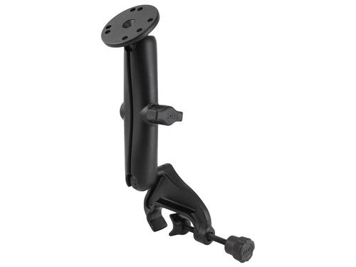 RAM Yoke Clamp 1" Ball Mount with Long Socket Arm & Round AMPS Base