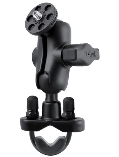 RAM Handlebar Rail Short Mount with Threaded 1/4"-20 Camera Action Cam Adapter