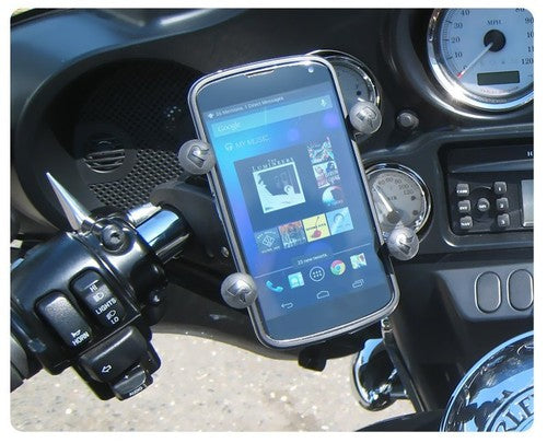 RAM X-Grip® Universal Phone Mount with Snap-Link Tough-Claw | Rugged Handlebar & Rail Smartphone Holder