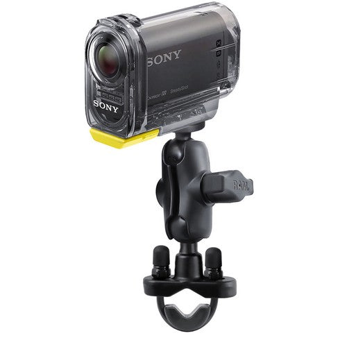 RAM Handlebar Rail Short Mount with Threaded 1/4"-20 Camera Action Cam Adapter