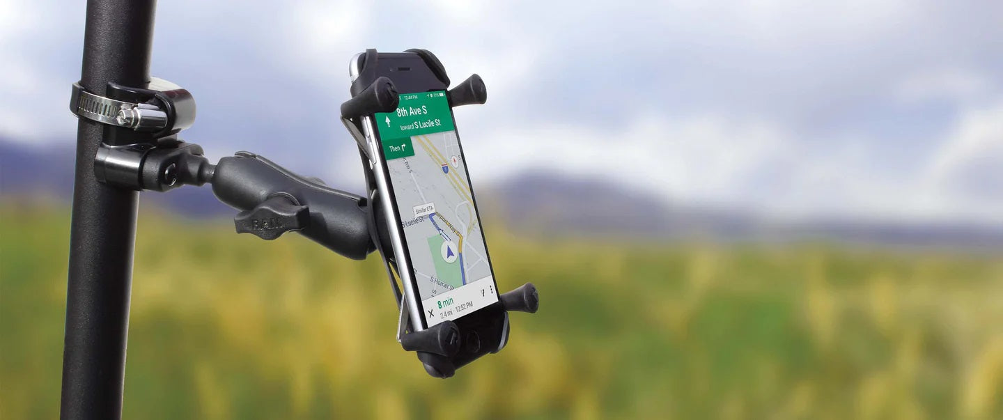 RAM X-Grip Large Phone Mount for ATV/UTV Roll Bars & Handlebars – Heavy-Duty Universal Off-Road Phone Holder