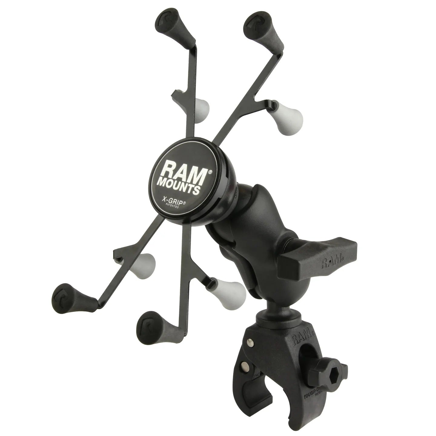 RAM® X-Grip® 7–8 Inch Tablet Mount with Tough-Claw™ Rail Clamp – C Size Short Arm