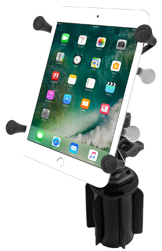RAM® X-Grip® 9"-11" Tablet Cup Holder Mount with RAM-A-CAN™ II | Universal Adjustable Vehicle Tablet Holder