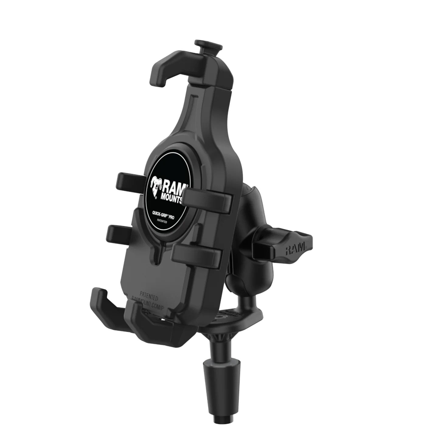 RAM® Quick-Grip™ Pro Motorcycle Phone Mount – Fork Stem Base (Short Arm)