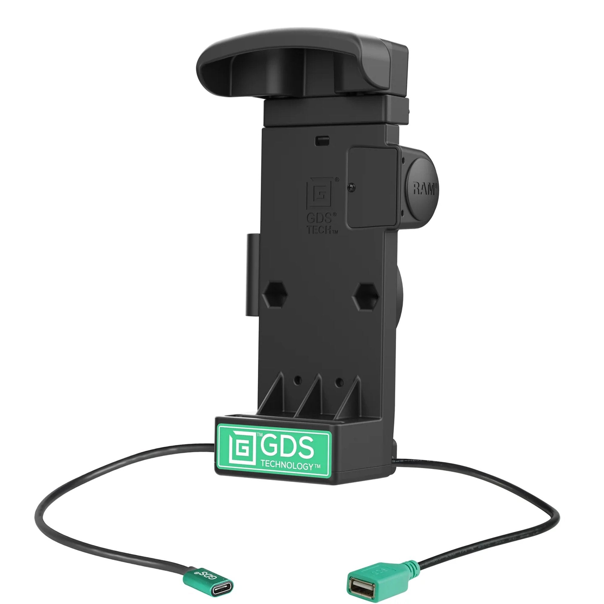 Front view of GDS rugged vehicle dock for without device installed