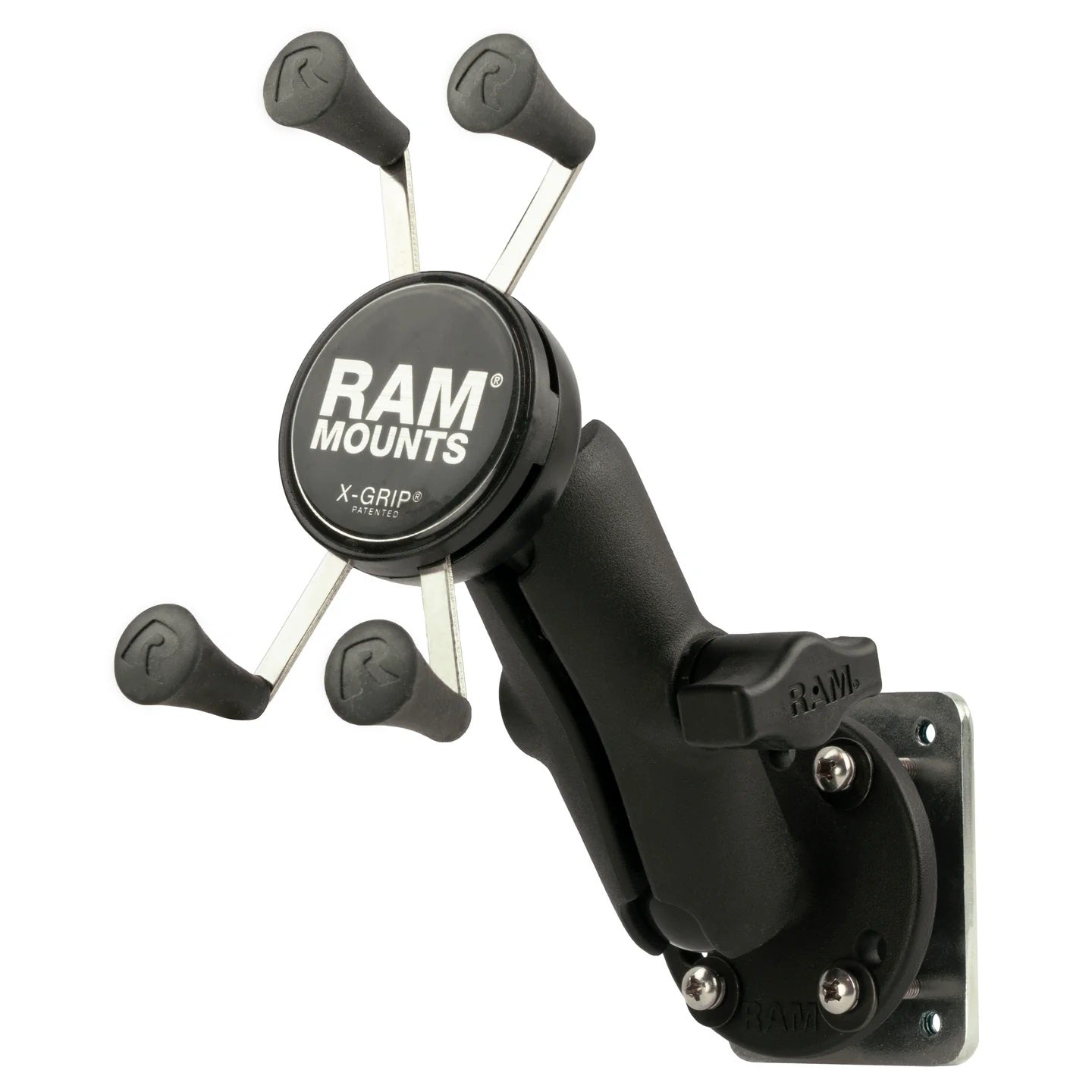 Front view of RAM Mounts X-Grip phone mount on a white background