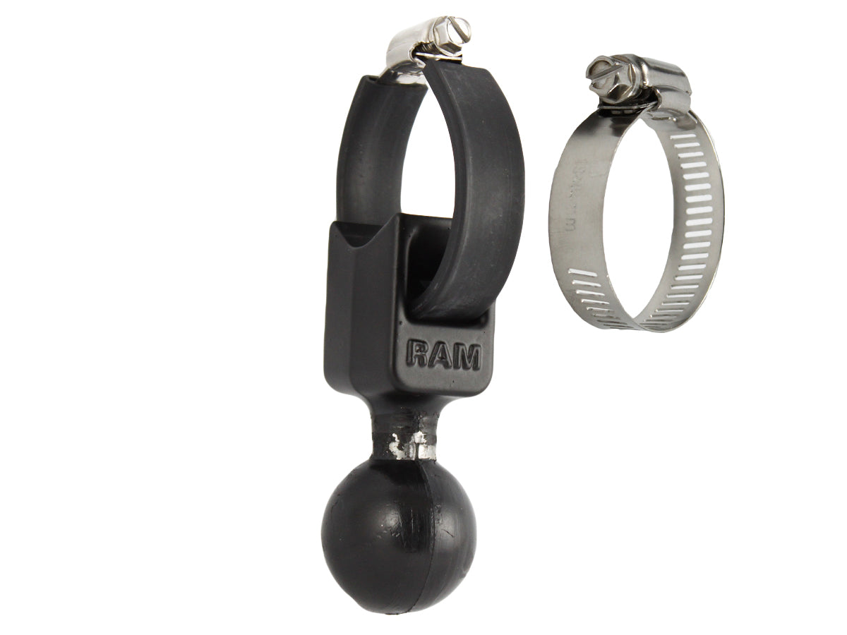 RAM® Strap Hose Clamp Base with C Size 1.5" Ball | RAM-108BU