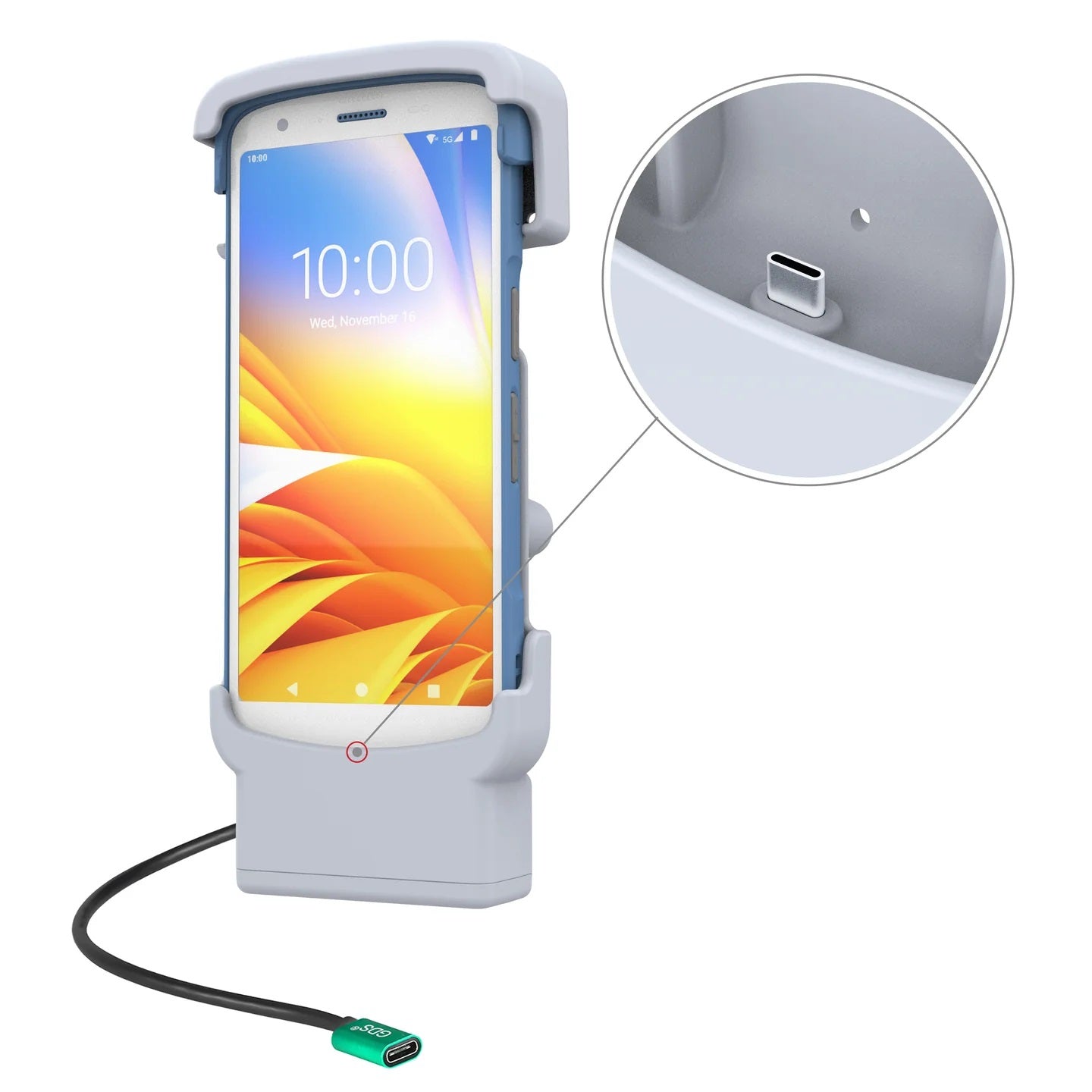 RAM® Powered USB-C Dock for Zebra HC20 & HC50 Healthcare Mobile Computers